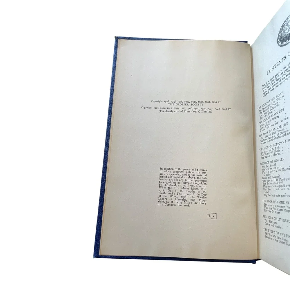The Book of Knowledge Volume 9 1934 Grolier Society Amalgamated Press